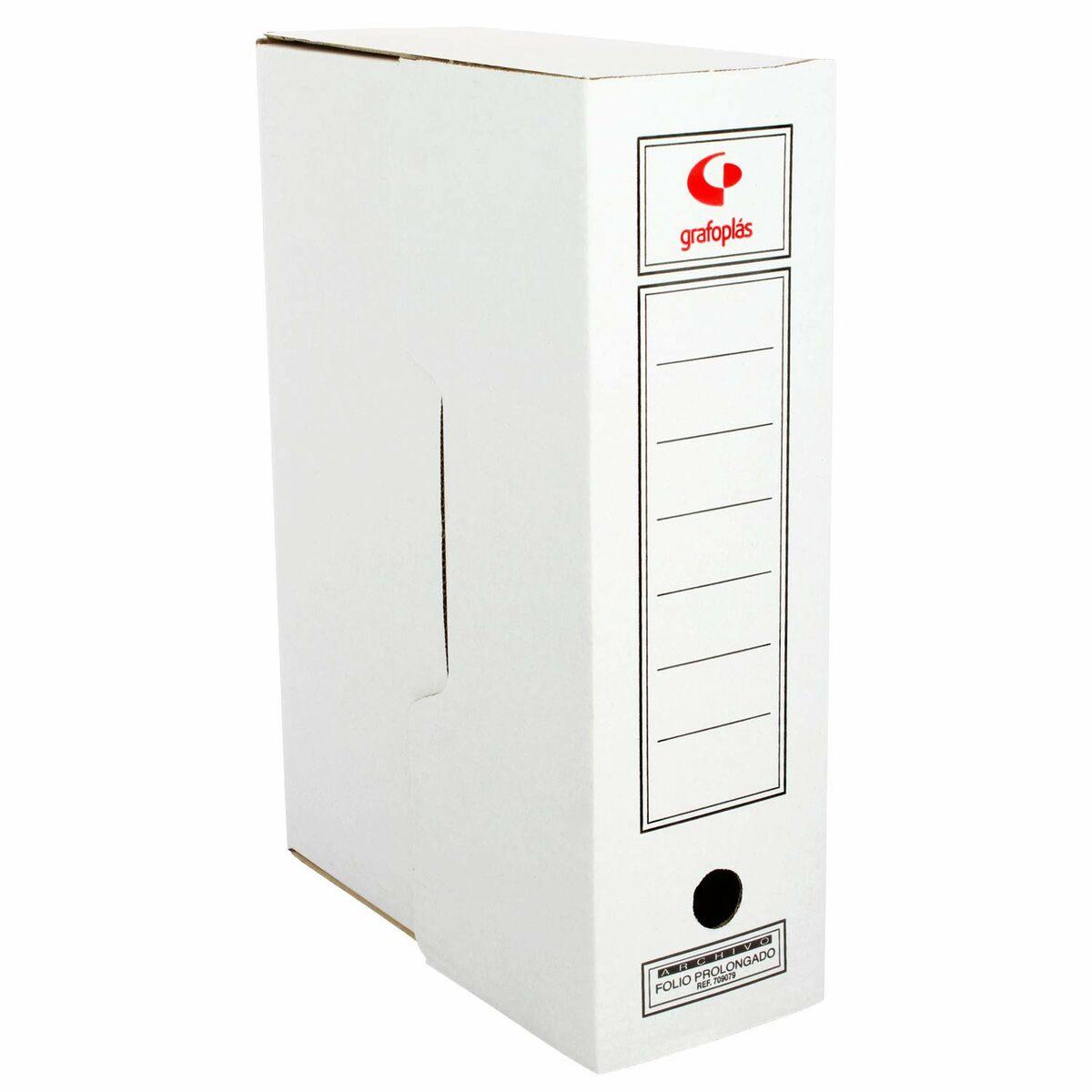 Grafoplas arkivboks - hvid A4, 38,5 × 27,5 × 11,5 cm (50 stk)