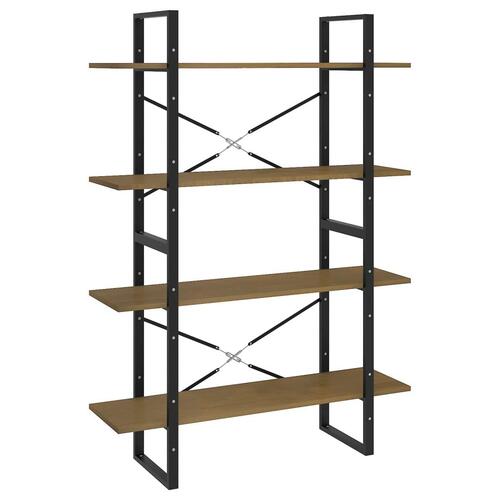 Bogreol 100x30x140 cm 4 hylder massivt fyrretræ