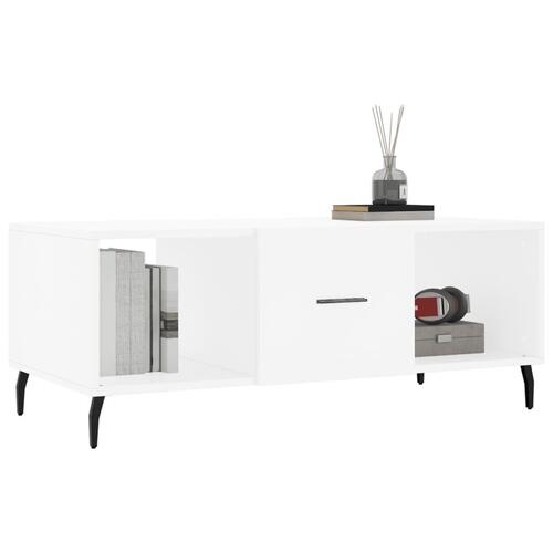 Sofabord 102x50x40 cm konstrueret træ hvid