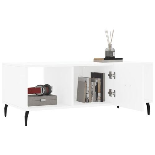 Sofabord 102x50x40 cm konstrueret træ hvid