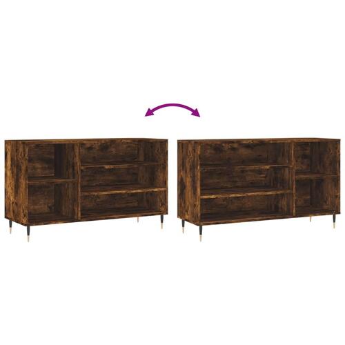 Skoskab 102x36x60 cm konstrueret træ røget egetræsfarve