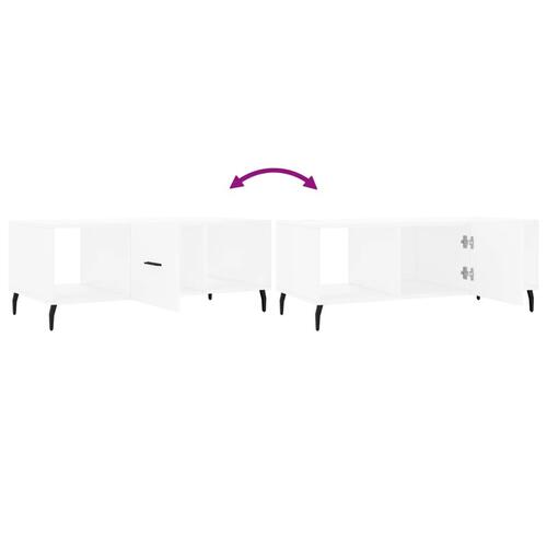 Sofabord 102x50x40 cm konstrueret træ hvid