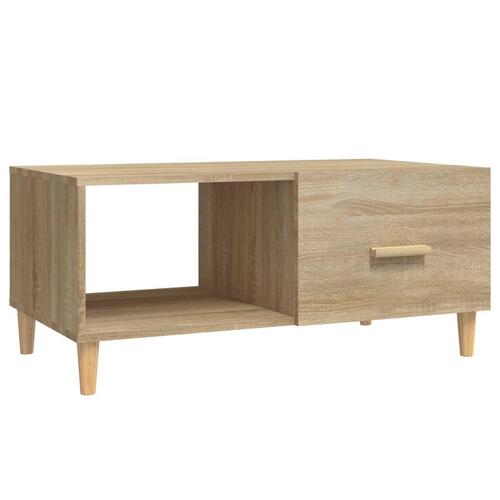 Sofabord 89,5x50x40 cm konstrueret træ sonoma-eg