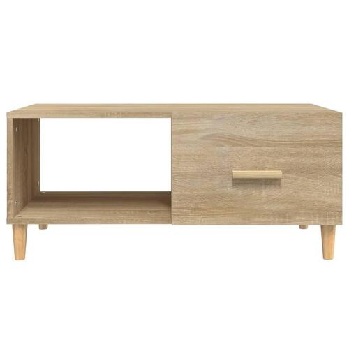 Sofabord 89,5x50x40 cm konstrueret træ sonoma-eg