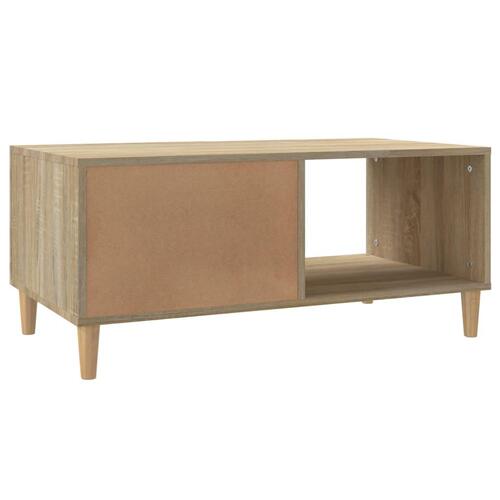 Sofabord 89,5x50x40 cm konstrueret træ sonoma-eg