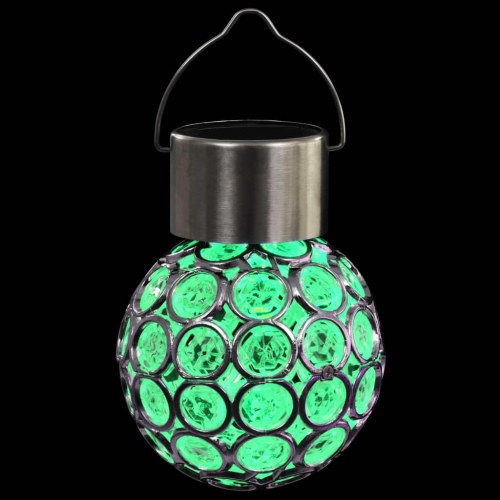Hængende LED-solcellelamper 8 stk. RGB-farver