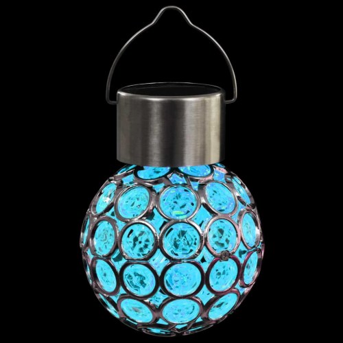Hængende LED-solcellelamper 8 stk. RGB-farver