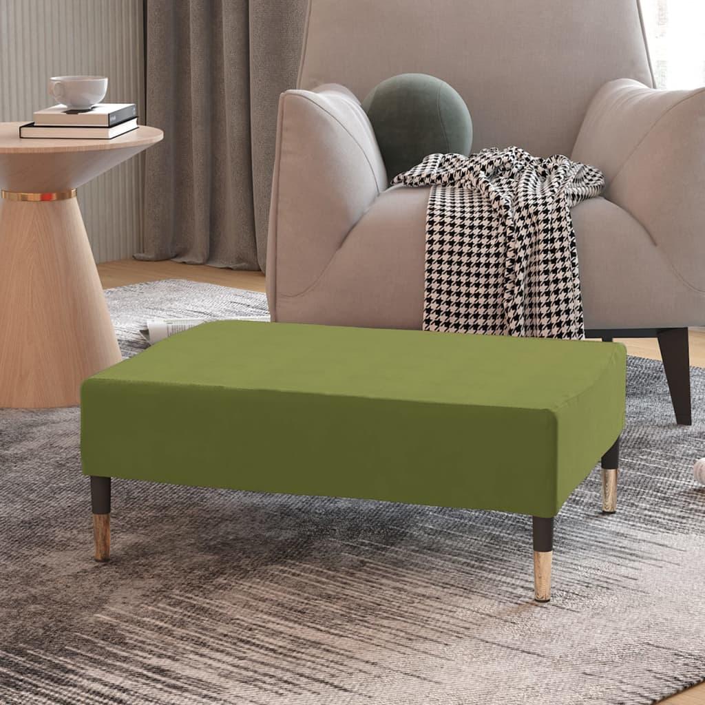 Fodskammel 78x56x32 cm fløjl lysegrøn