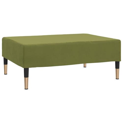 Fodskammel 78x56x32 cm fløjl lysegrøn