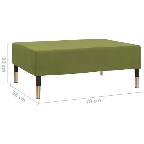 Fodskammel 78x56x32 cm fløjl lysegrøn