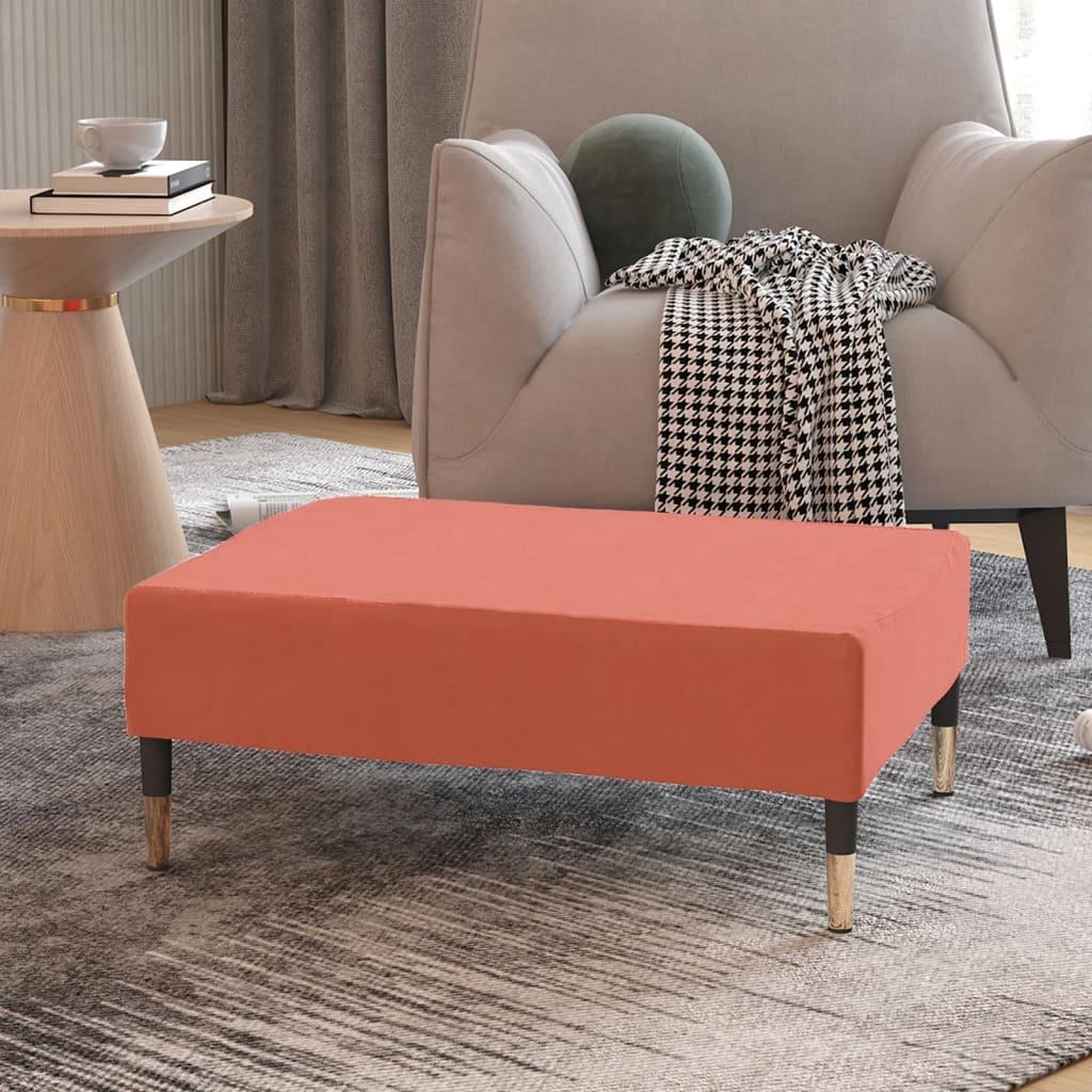 Fodskammel 78x56x32 cm fløjl pink