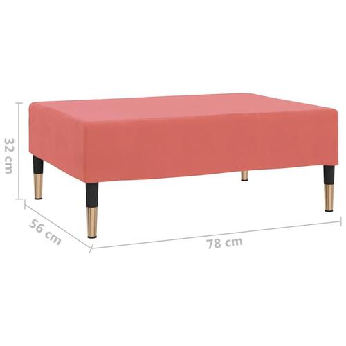 Fodskammel 78x56x32 cm fløjl pink