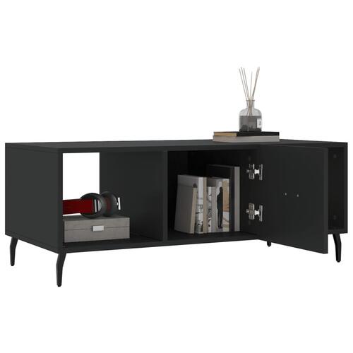 Sofabord 102x50x40 cm konstrueret træ sort