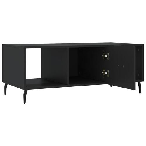 Sofabord 102x50x40 cm konstrueret træ sort
