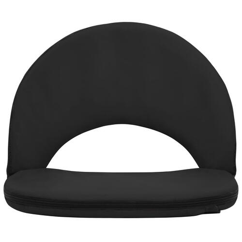 Foldbare strandstole 2 stk. stål og stof sort