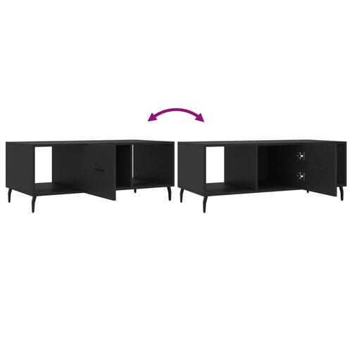Sofabord 102x50x40 cm konstrueret træ sort