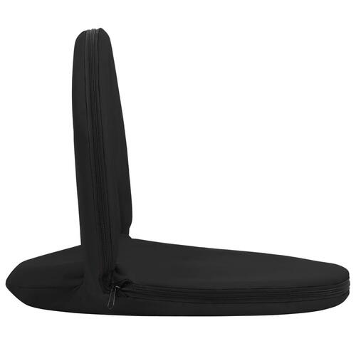 Foldbare strandstole 2 stk. stål og stof sort
