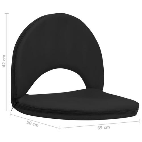 Foldbare strandstole 2 stk. stål og stof sort