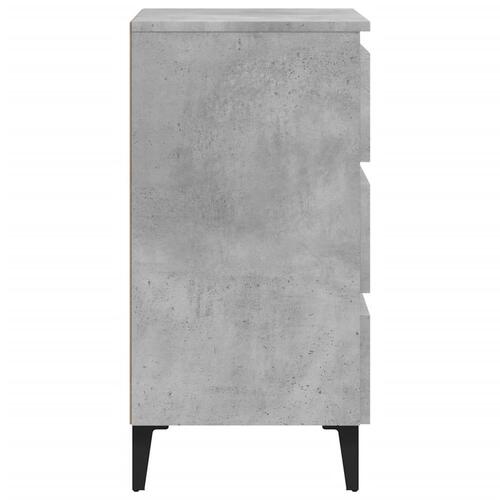 Sengeskab m. metalben 40x35x69 cm betongrå