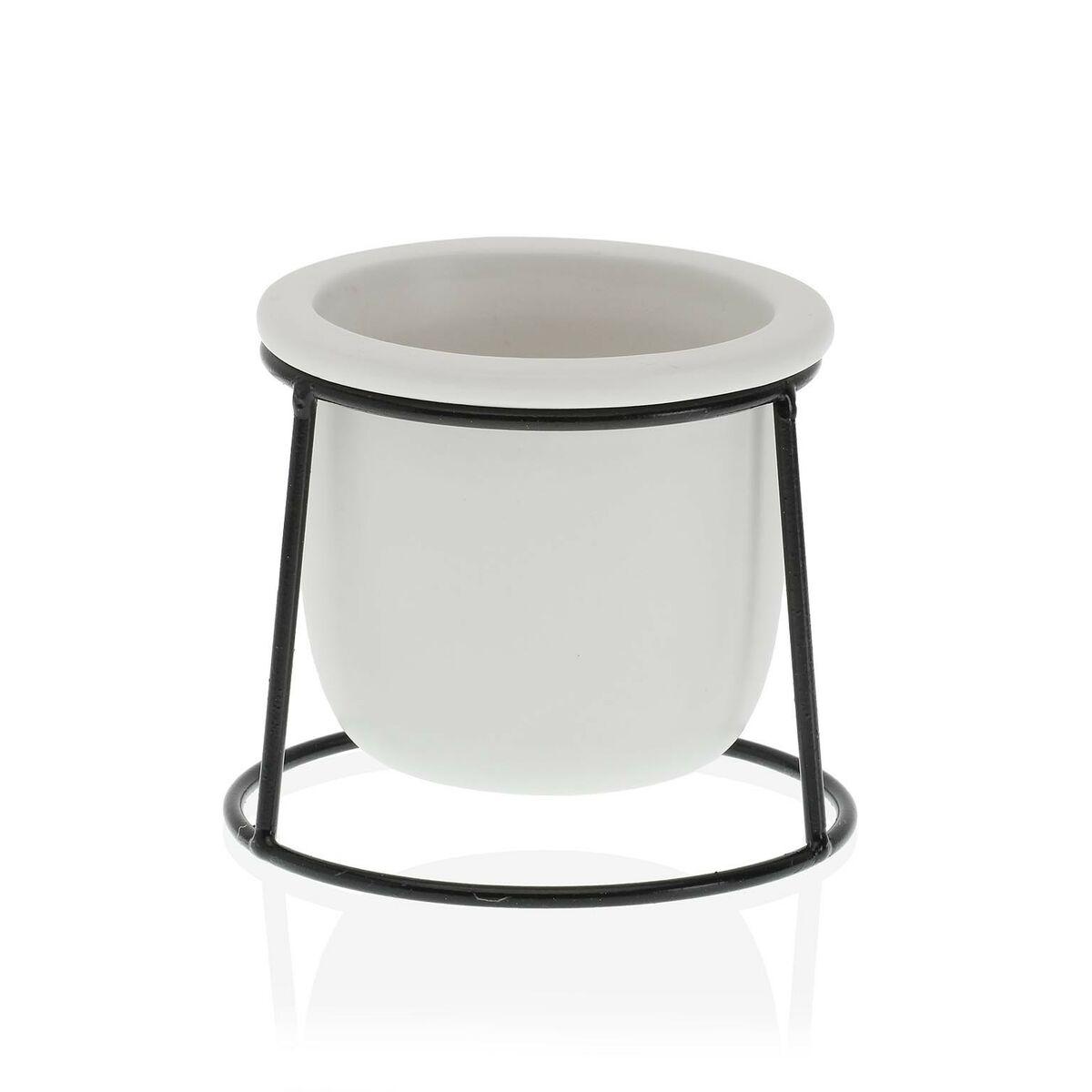 Versa urtepotte med sokkel - hvid, minimalistisk (10,5 × 11,5 × 10,5 cm)