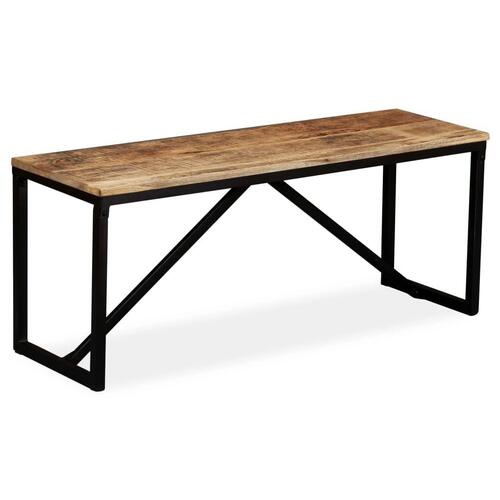 Bænk i massivt mangotræ 110 x 35 x 45 cm
