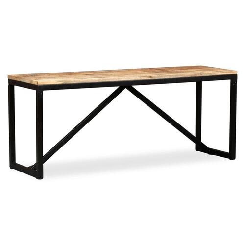 Bænk i massivt mangotræ 110 x 35 x 45 cm