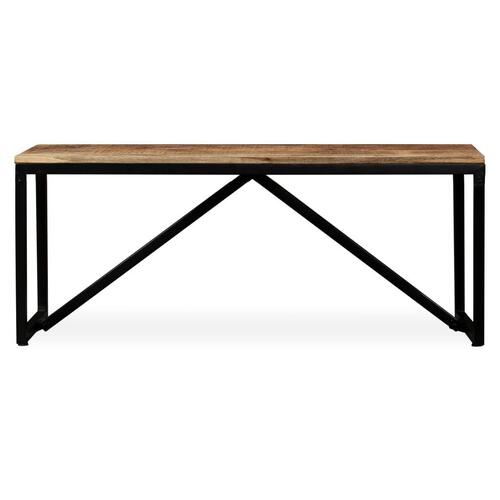 Bænk i massivt mangotræ 110 x 35 x 45 cm