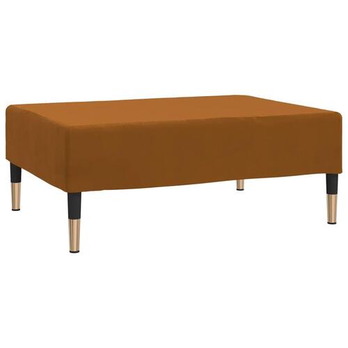 Fodskammel 78x56x32 cm fløjl brun