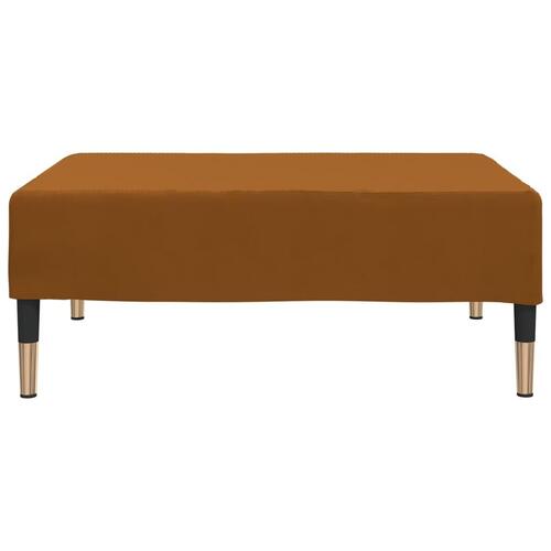 Fodskammel 78x56x32 cm fløjl brun