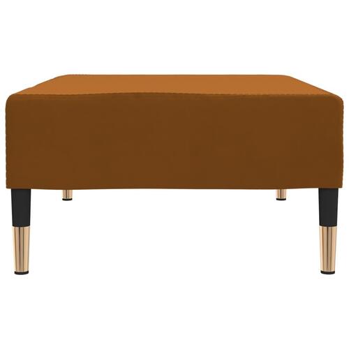 Fodskammel 78x56x32 cm fløjl brun