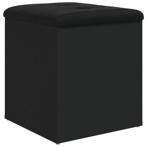 Opbevaringsbænk 42x42x45 cm konstrueret træ sort