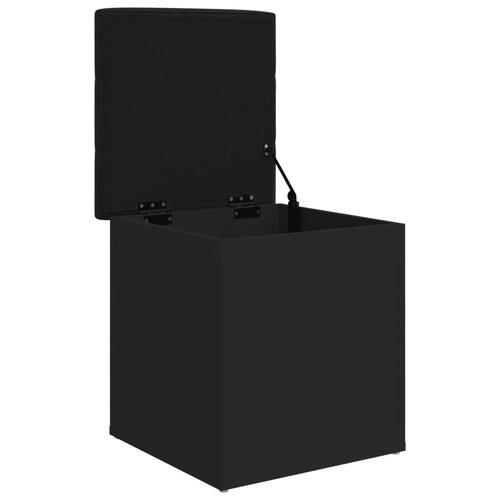 Opbevaringsbænk 42x42x45 cm konstrueret træ sort