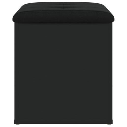 Opbevaringsbænk 42x42x45 cm konstrueret træ sort