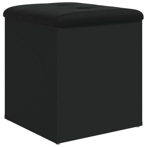 Opbevaringsbænk 42x42x45 cm konstrueret træ sort
