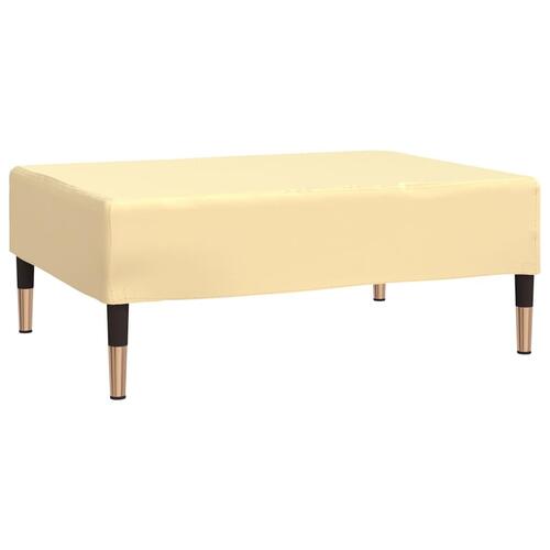 Fodskammel 78x56x32 cm fløjl cremefarvet