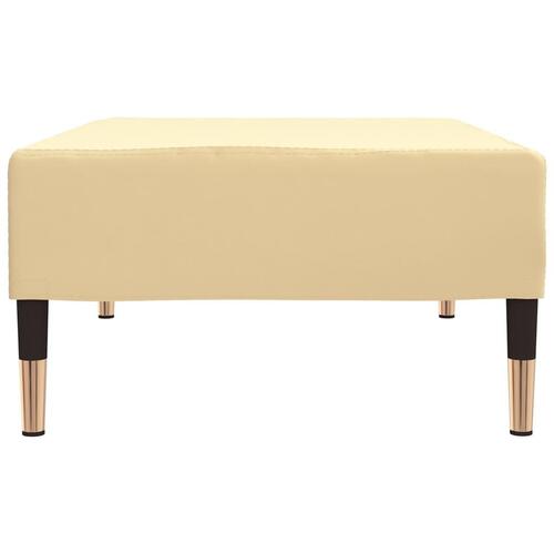 Fodskammel 78x56x32 cm fløjl cremefarvet
