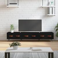 Tv-bord 150x36x30 cm konstrueret træ sort