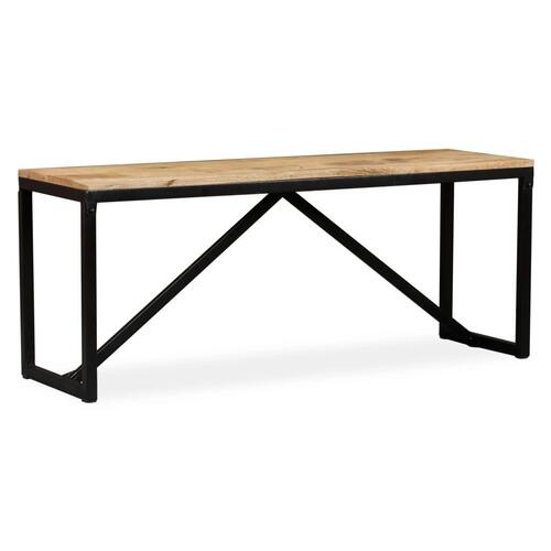 Bænk i massivt mangotræ 110 x 35 x 45 cm