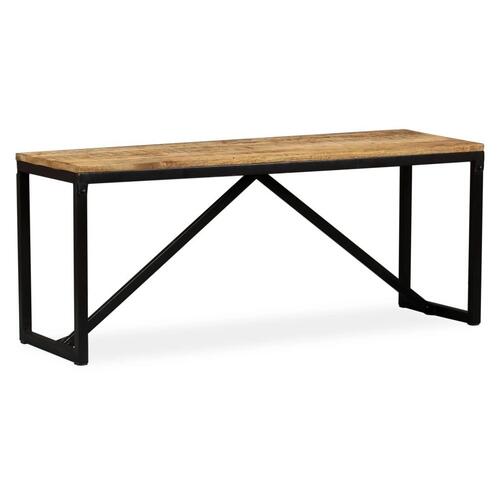 Bænk i massivt mangotræ 110 x 35 x 45 cm