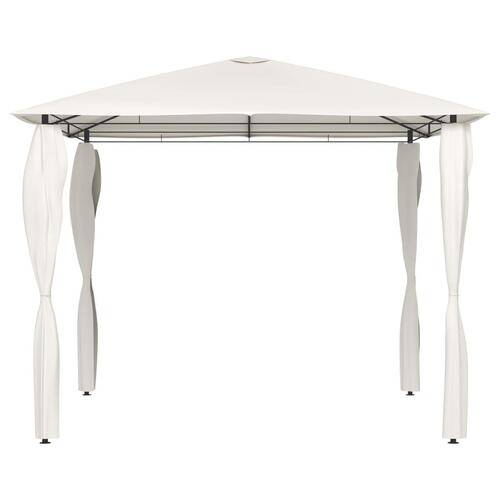 Med stolpeovertræk 3x3x2,6 m 160 g/m² cremefarvet