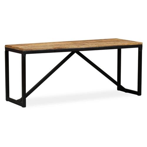 Bænk i massivt mangotræ 110 x 35 x 45 cm