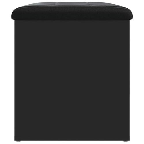 Opbevaringsbænk 62x42x45 cm konstrueret træ sort