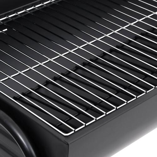 Tøndegrill med 2 grillriste 80x95x90 cm stål sort