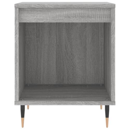 Sengeborde 2 stk. 40x35x50 cm konstrueret træ grå sonoma-eg