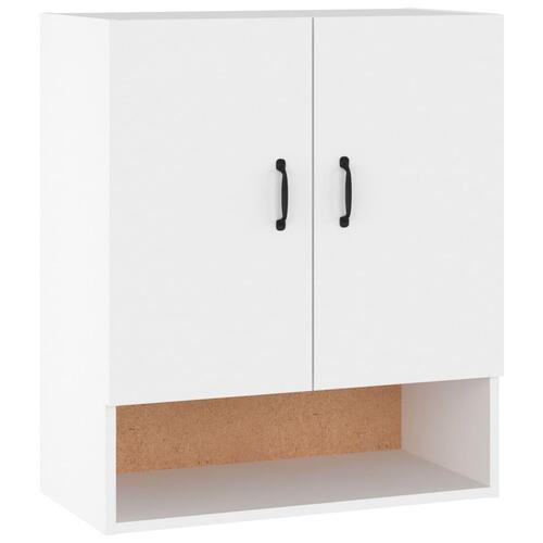 Vægskab 60x31x70 cm konstrueret træ hvid