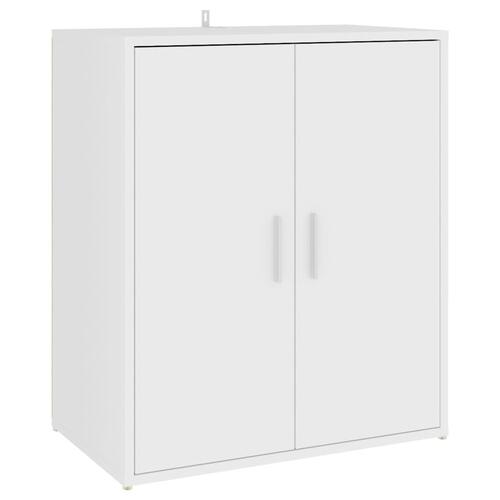 Skoskab 60x35x70 cm konstrueret træ hvid