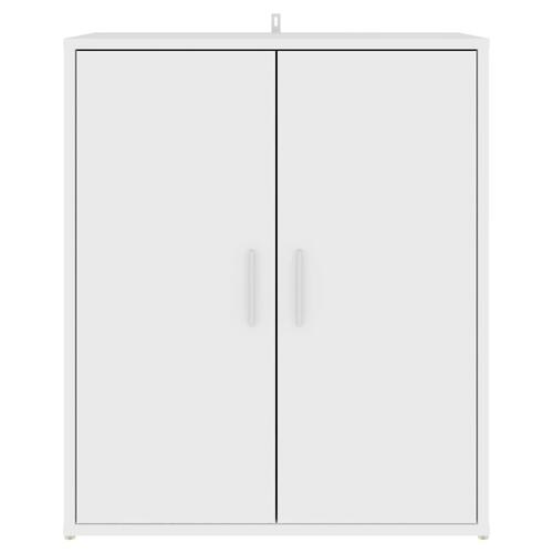 Skoskab 60x35x70 cm konstrueret træ hvid