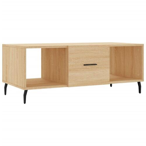 Sofabord 102x50x40 cm konstrueret træ sonoma-eg