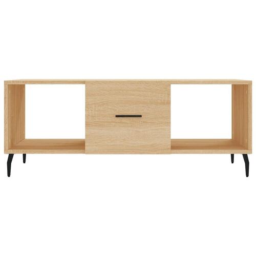 Sofabord 102x50x40 cm konstrueret træ sonoma-eg