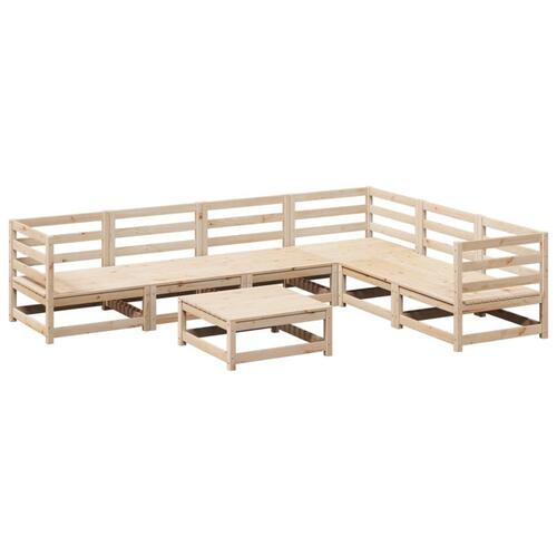 Sofasæt til haven 7 dele massivt fyrretræ